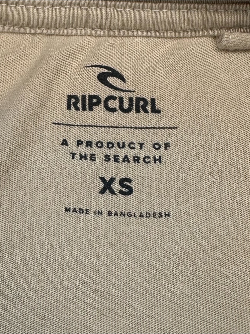 Rip Curl Cropped Graphic Tee Escape to Paradise Beige Women’s Size X-Small - Picture 8 of 9